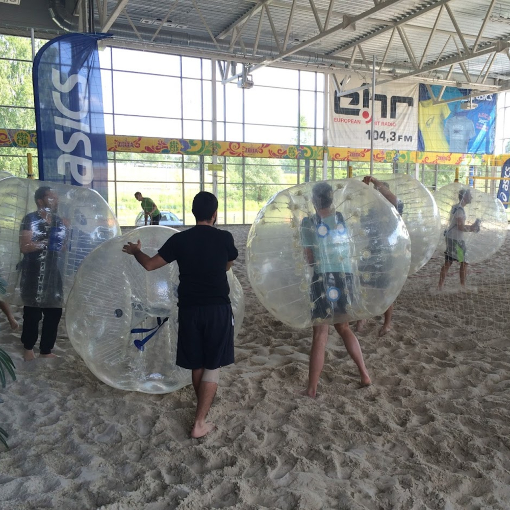Zorb football indoor in Riga for Stag Party