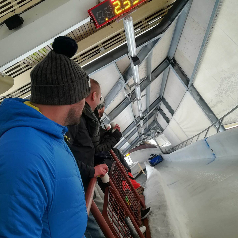 Winter Team Bobsleigh 2 rides per person in Riga for Stag Party