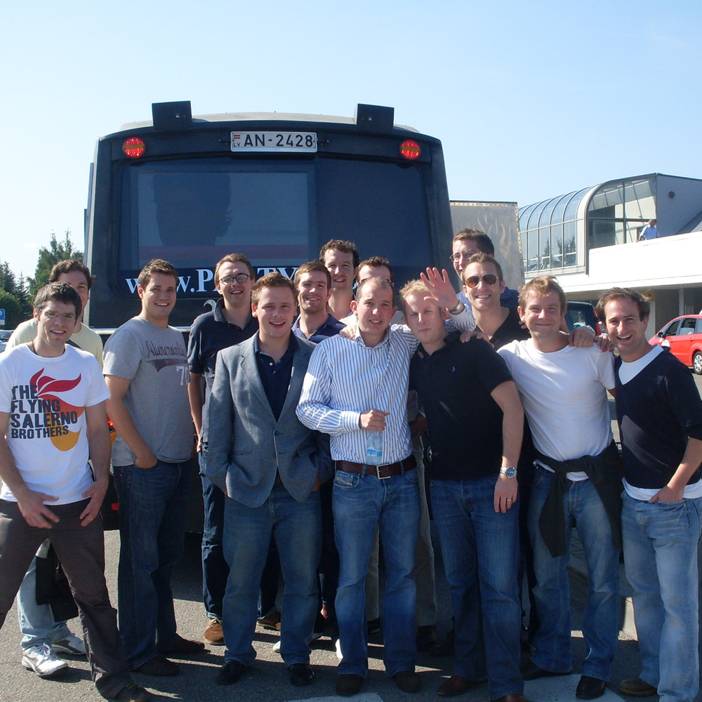 Party Bus Airport Pickup with 2 Strippers in Riga for Stag Party