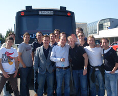 Party Bus Airport Pickup with 2 Strippers