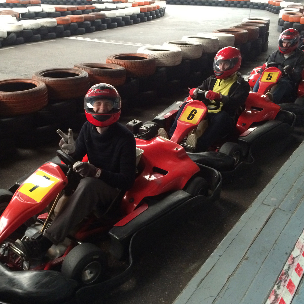 Indoor karting 8 min in Riga for Stag Party