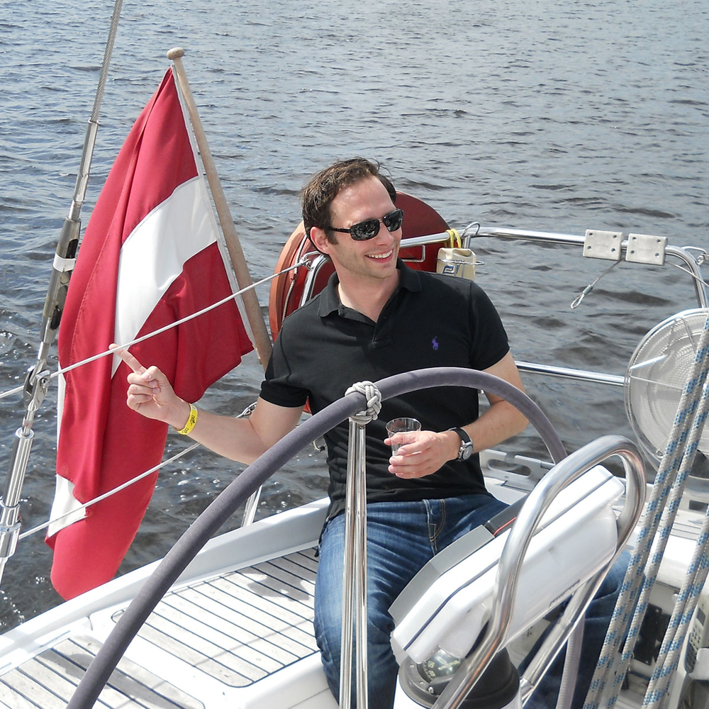 Stag yachting in Riga for Stag Party