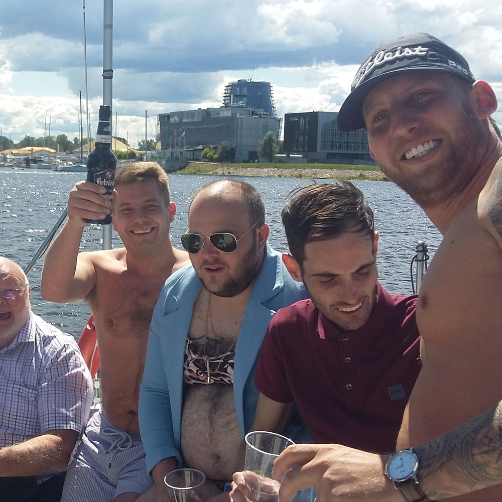 Stag yachting in Riga for Stag Party