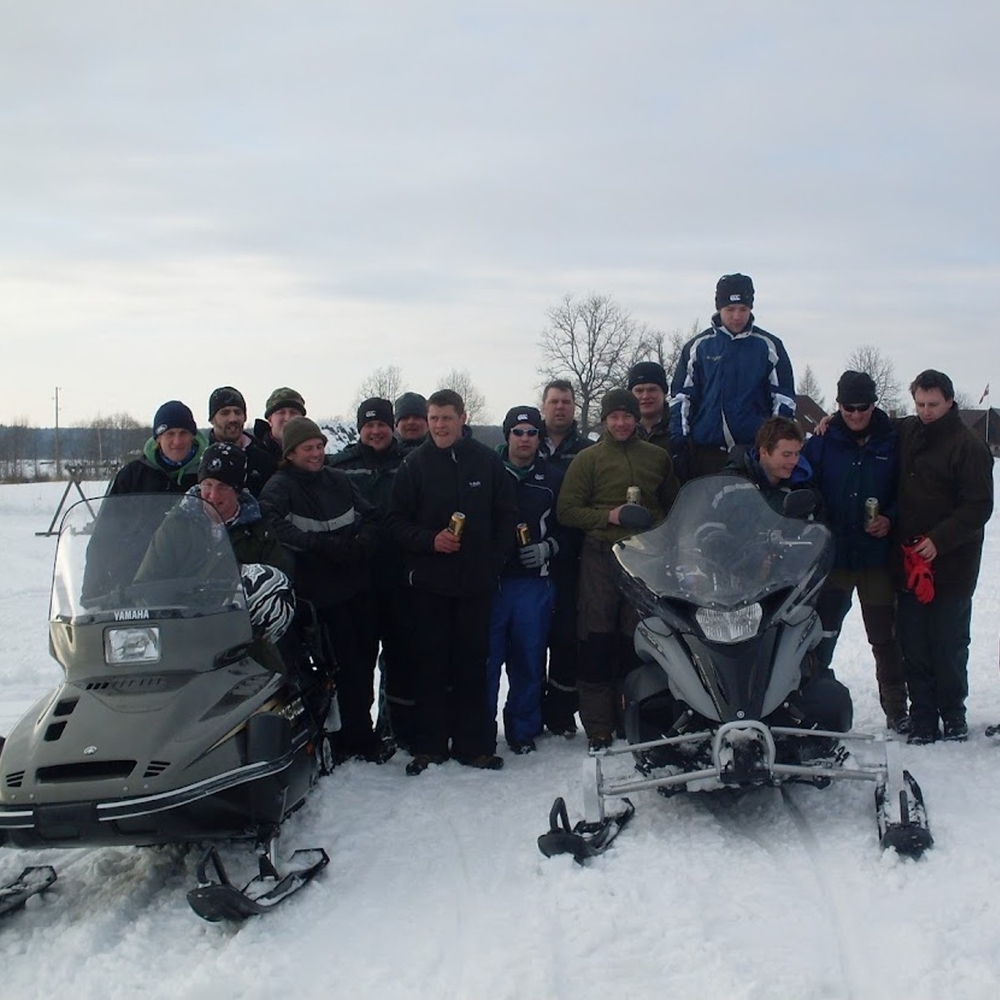 Snowmobiles in Riga for Stag Party
