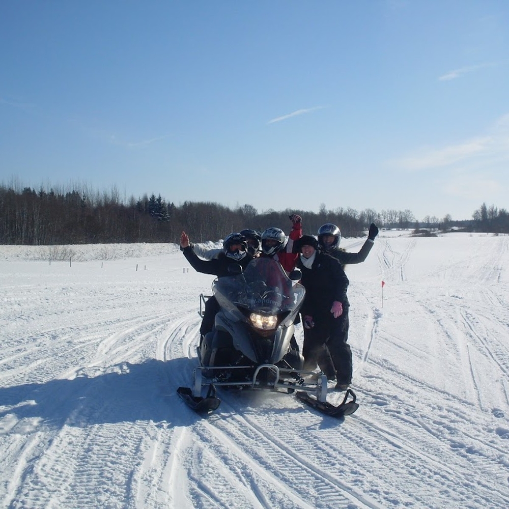 Snowmobiles in Riga for Stag Party